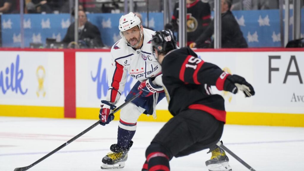 Ovechkin moves within 19 goals of breaking Gretzky’s NHL record, scoring in Capitals’ OT loss