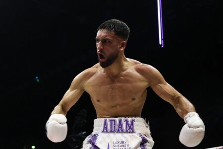 Over to you, Adam Azim – the super-lightweight ‘baby’ tasked with following Dalton Smith