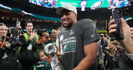 Video: Saquon Barkley Showcases Custom ’26’ Chain After Eagles’ Super Bowl Win