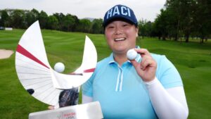 With fill-in caddie, Angel Yin shoots 28 under par to win second career tour event in Thailand