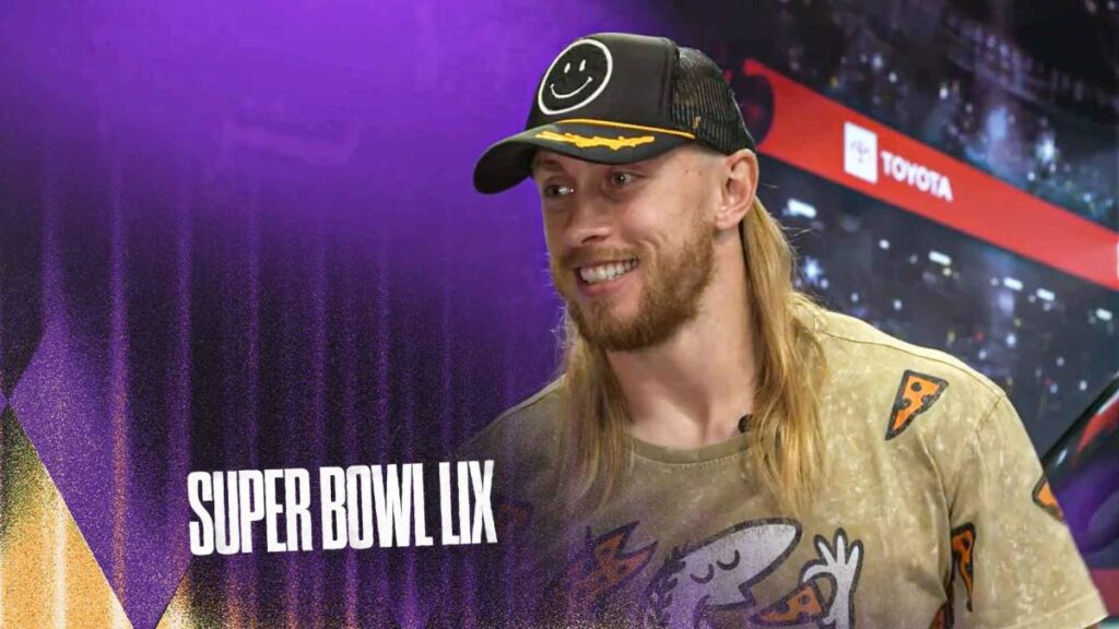 George Kittle talks WrestleMania 41 + Travis Kelce’s greatness | Super Bowl LIX