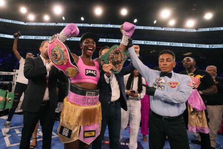 Shields outpoints Perkins to win 1st undisputed heavyweight bout in women’s boxing