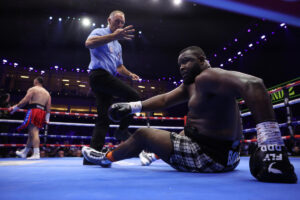 Martin Bakole wore Daniel Dubois’ gloves in last-minute fill-in loss to Joseph Parker at Bivol-Beterbiev 2