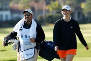 Asterisk Talley, 15, can’t win the celebrity division at LPGA TOC, but she leads anyway