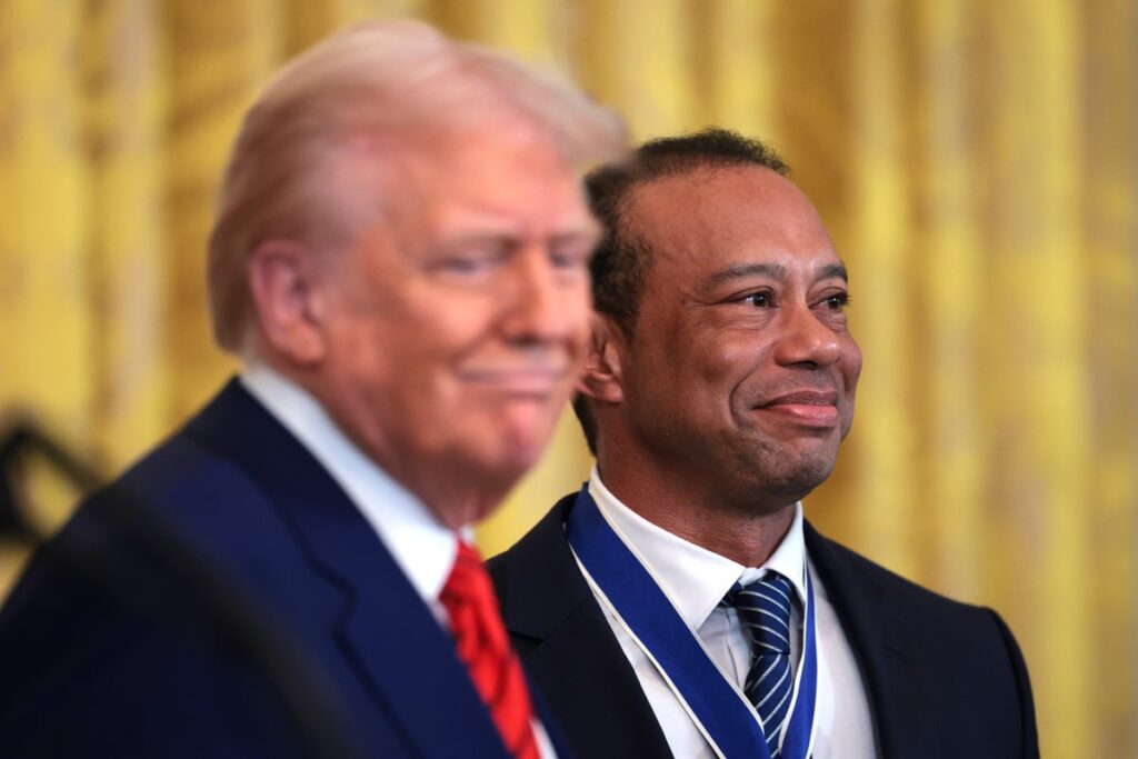 Donald Trump insists Tiger Woods can still win ‘a couple more majors’ after talks to end golf’s civil war