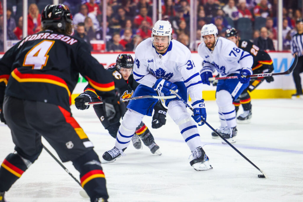 Auston Matthews, Joel Farabee Score as Flames Edge Out Maple Leafs