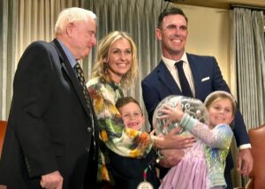 ‘This means the world to us:’ Billy and Brittany Horschel presented with Deane Beman Award