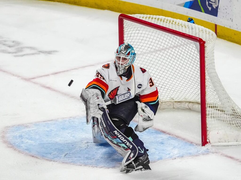 Nikke Kokko Makes His NHL Debut In Net For The Kraken.