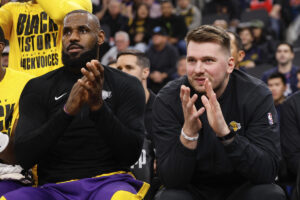 LeBron James on hearing of Lakers’ Luka Dončić trade: ‘I thought it was a hoax’