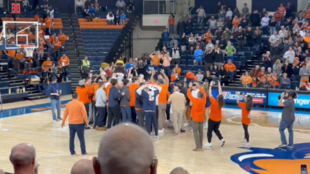 WATCH: MLB legend Alex Rodriguez drains halfcourt shot to win Bucknell student K, celebrates with fans