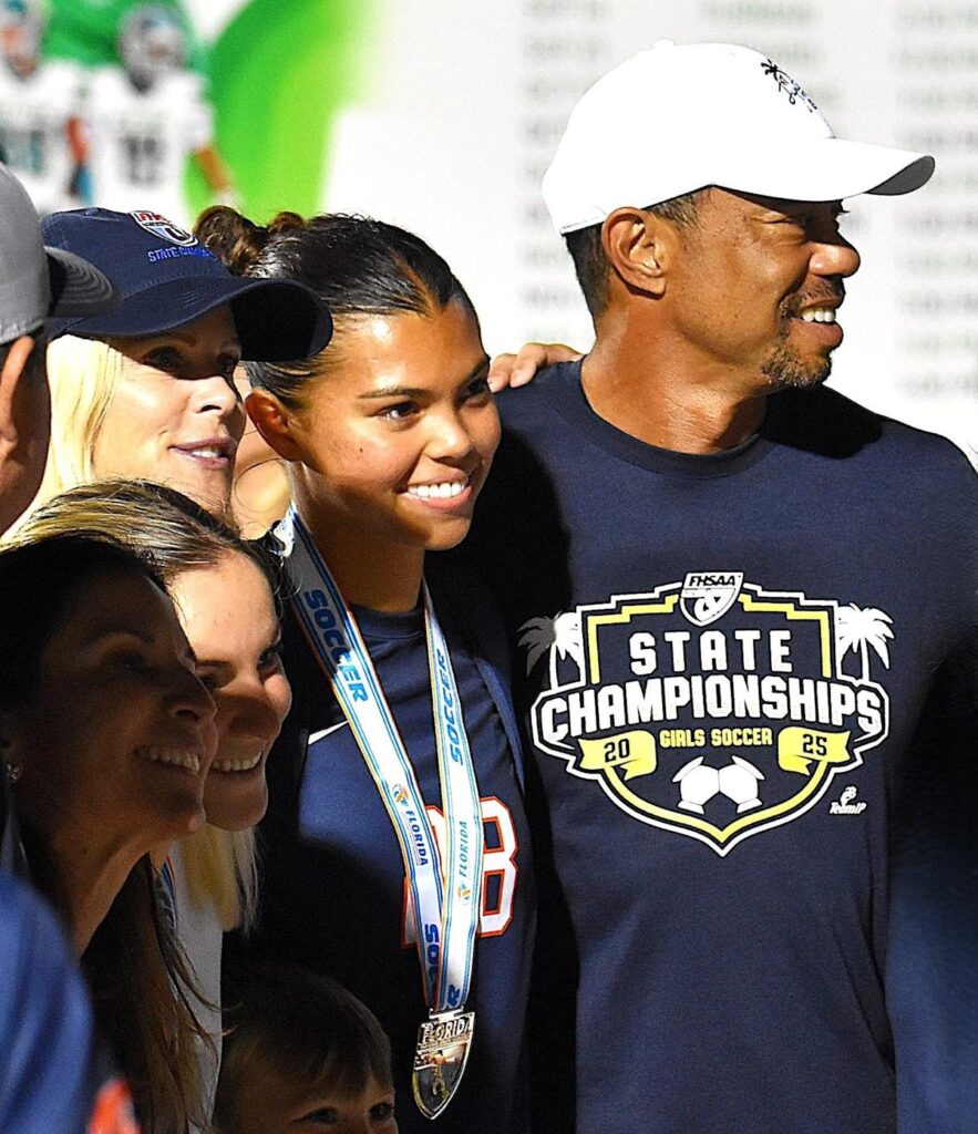 Tiger Woods watches, celebrates as daughter Sam Woods wins state title in girls soccer