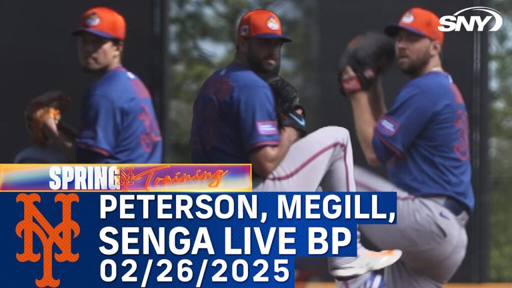 Kodai Senga, David Peterson, and Tylor Megill throw live BP | SNY