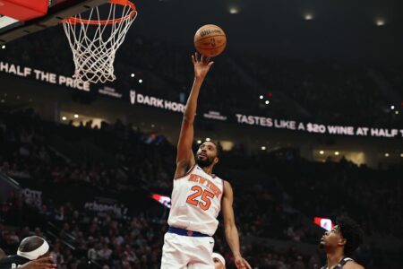 Mikal Bridges drills perfect buzzer-beater to lift Knicks past Trail Blazers in OT