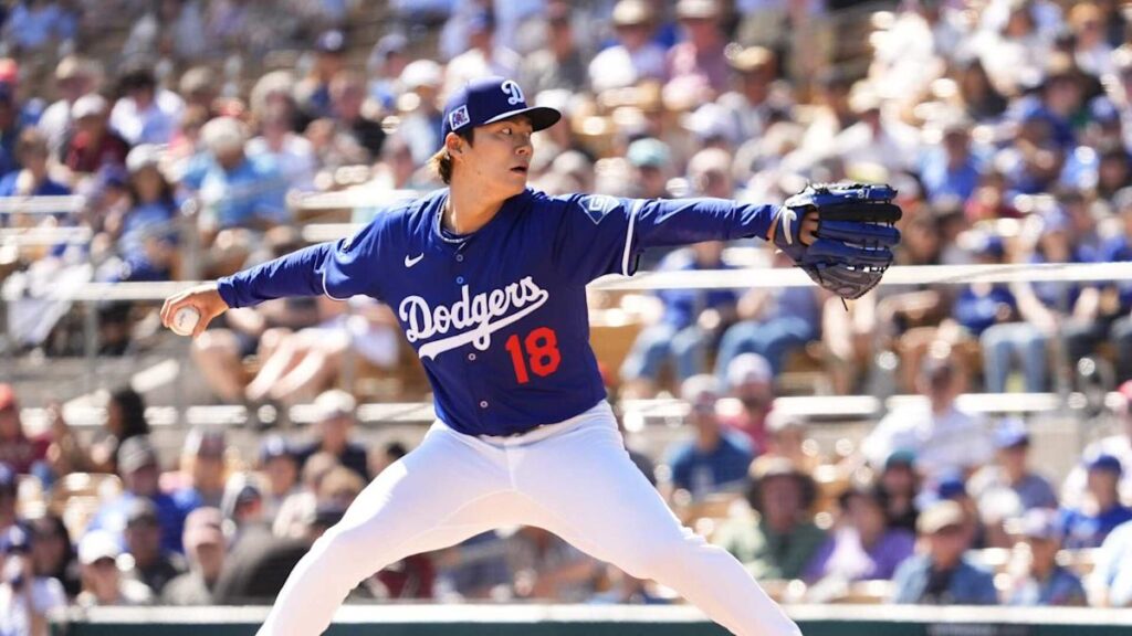 Yoshinobu Yamamoto throws 5 good innings, Shohei Ohtani rips double as Dodgers prepare for opener in Japan