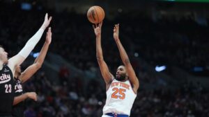 Mikal Bridges drills last-second three to give Knicks 114-113 OT win over Trail Blazers