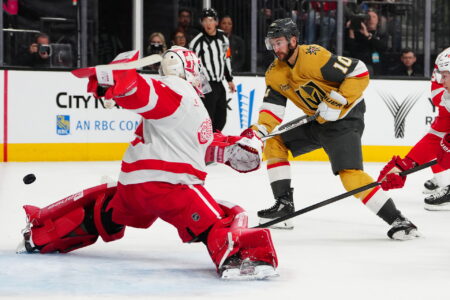 Red Wings Unravel for 6–3 Loss in Vegas