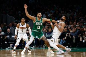 Celtics hold off Nuggets for 110-103 win behind Jaylen Brown’s 22 points, 8 assists