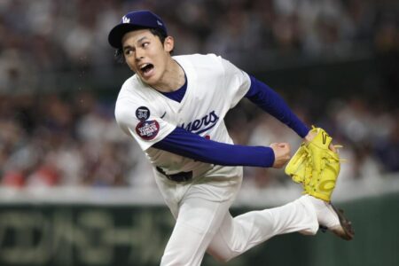 Roki Sasaki’s MLB debut is tantalizing, and shaky, as Dodgers complete Tokyo Series sweep