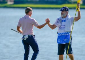 PGA Tour Cognizant Classic: Lake Worth caddie G.W. Cable on bag of second-place finisher