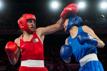 Algerian boxer Khelif says she’s not intimidated by Trump and targets second Olympic gold in LA