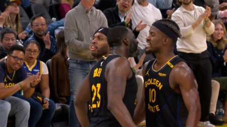 What Jimmy Butler yelled at Draymond Green after clutch Warriors block – NBC Sports Bay Area & California