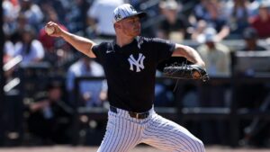 Yankees' Clarke Schmidt dealing with shoulder soreness, scratched from Monday's spring start