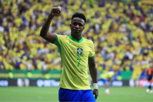 Real Madrid forward helps his Brazil national team get a crucial win with a dazzling performance