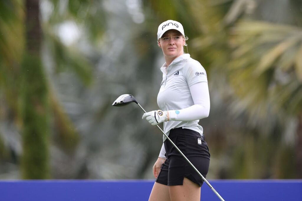 This up-and-coming Aussie overcame the flu to shine in her second LPGA start