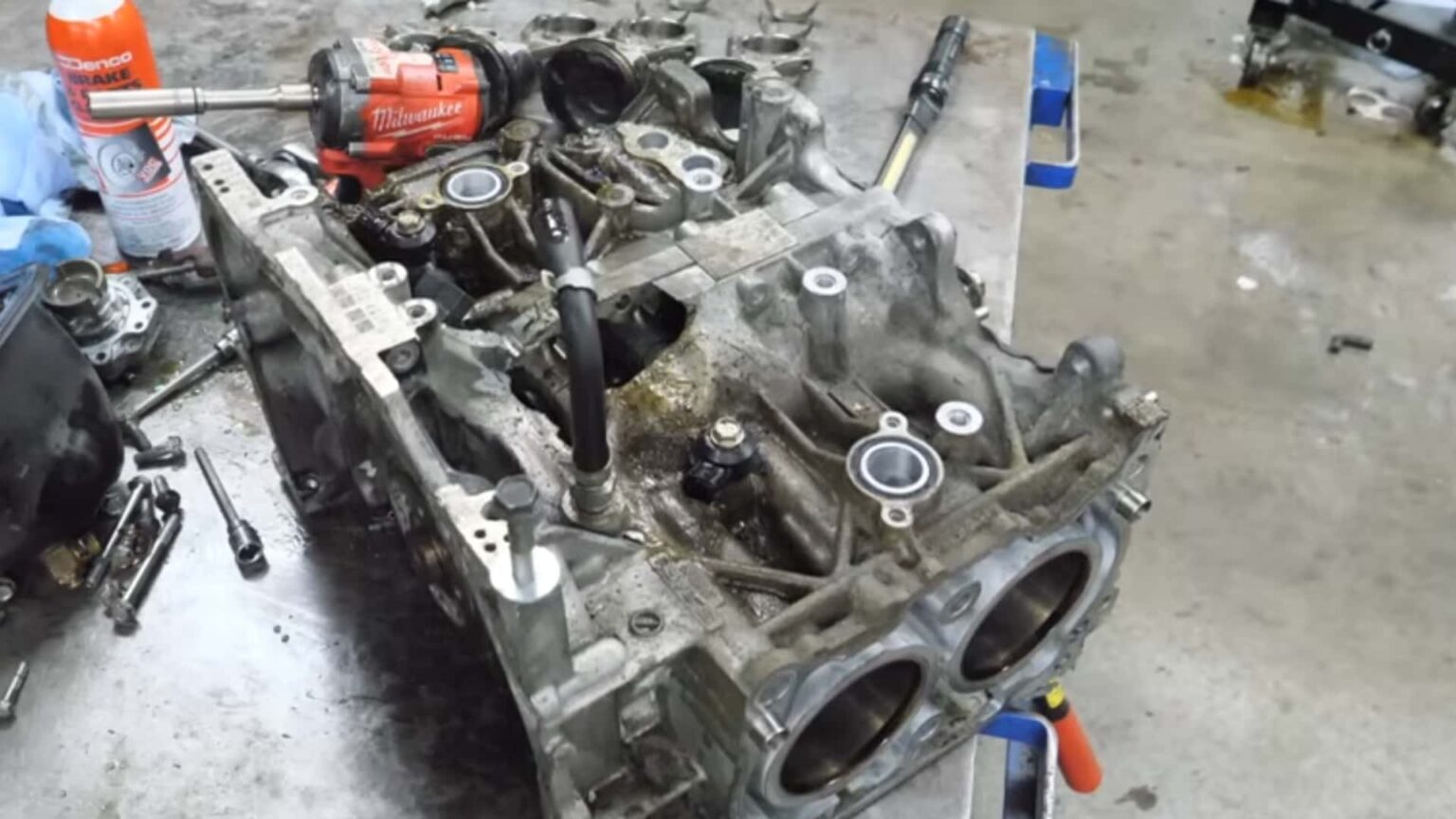 This Subaru WRX Blew Up So Bad There’s a Hole In the Top of the Engine