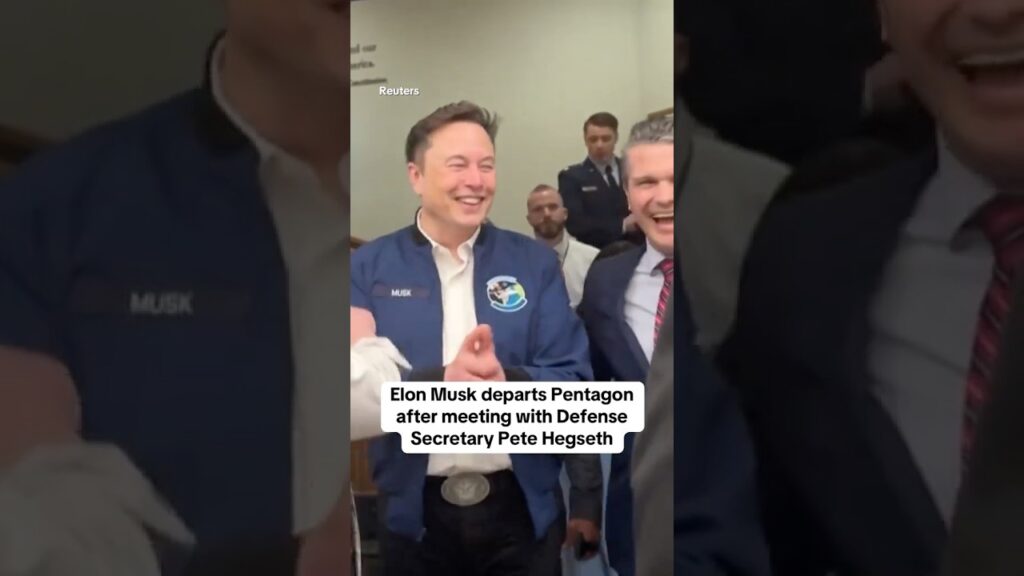 Musk visits Pentagon with Defense Secretary Pete Hegseth #shorts