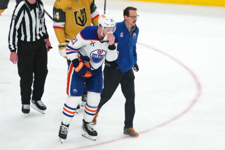 Golden Knights' Nicolas Roy Will Have A Hearing For His Cross-Checking Penalty In Game 2