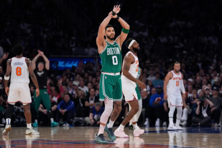 NBA playoffs: Celtics overpower Knicks with dominant 22-point victory to get back in East semifinal series