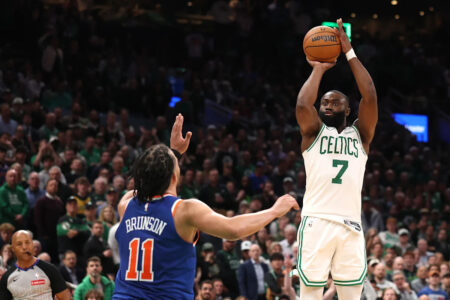 Celtics set NBA playoff record with 45 missed 3-pointers in shocking Game 1 loss to Knicks