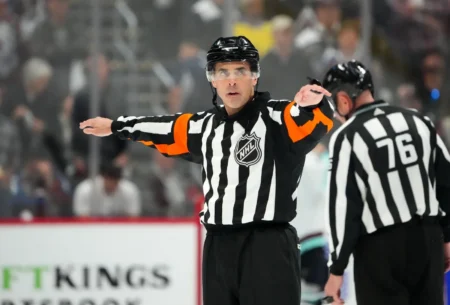 NHL Referee Chris Rooney Leaves Leafs And Panthers Game After Taking A Stick To The Face
