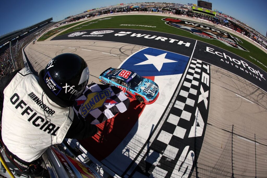 Kyle Larson wins Texas NASCAR Xfinity race, filling in for injured Zilisch