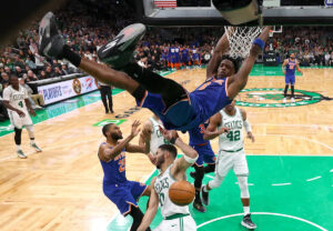 Knicks stun Celtics after overcoming 20-point deficit to steal Game 1 of East semis in overtime