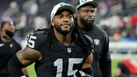 Jaylon Smith participating in Raiders’ rookie minicamp