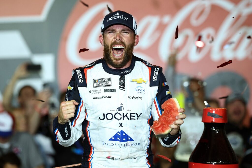Ross Chastain fights from last to first to win wild Coca-Cola 600