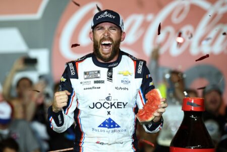 Ross Chastain fights from last to first to win wild Coca-Cola 600
