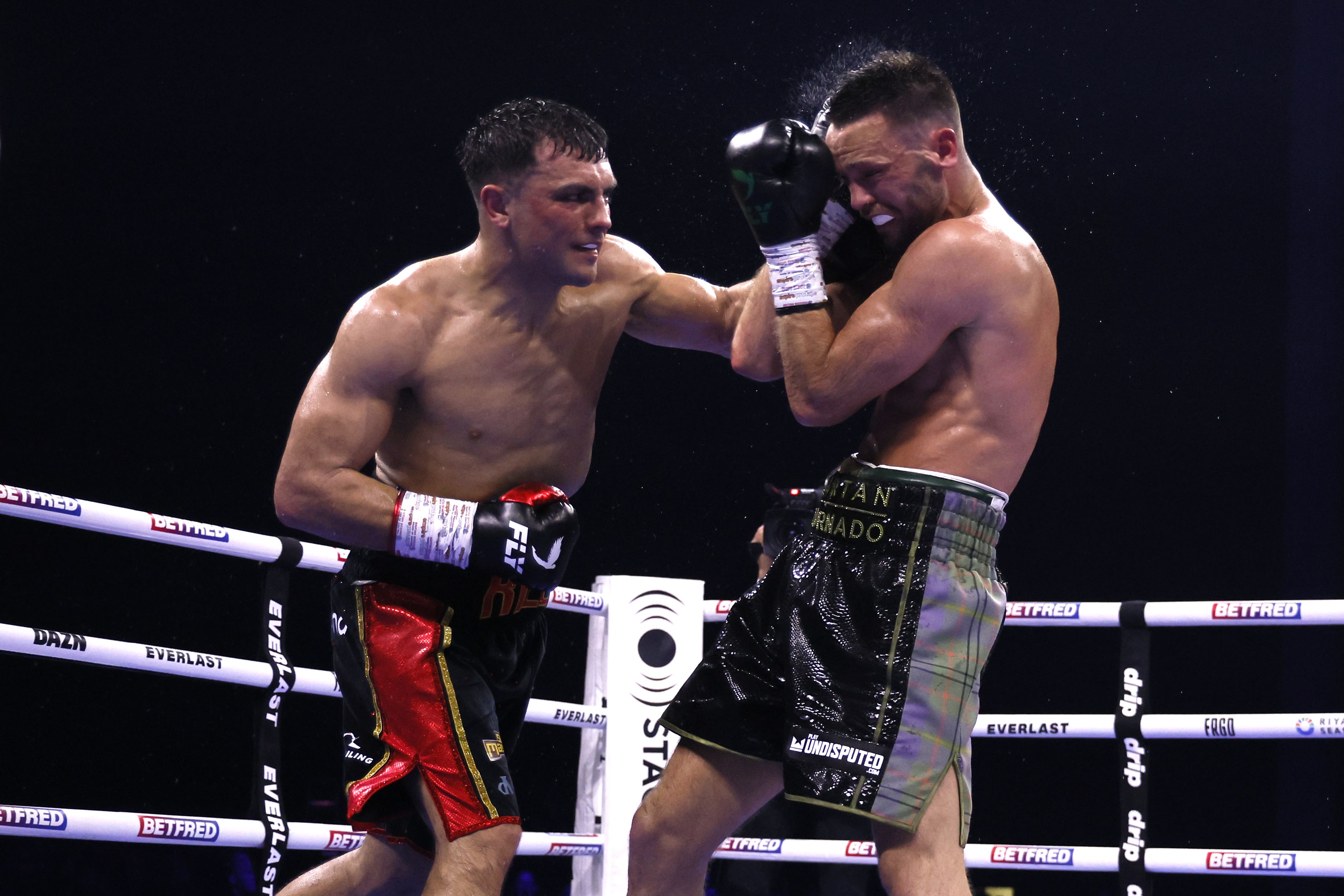 Josh Taylor (right) during his rematch defeat by Jack Catterall last May