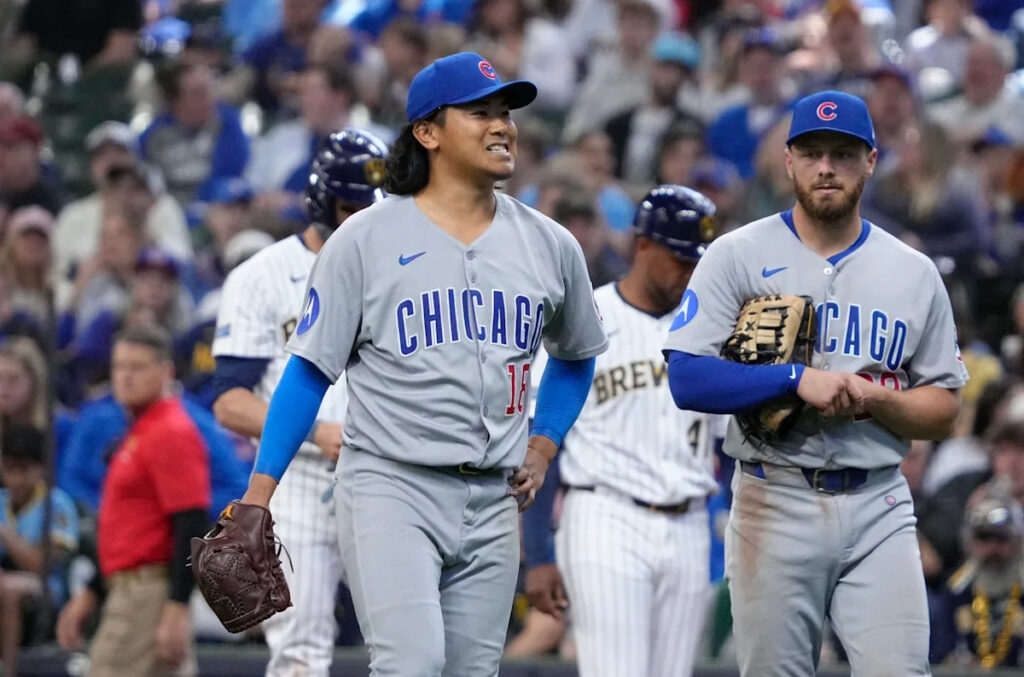 Cubs send pitcher Shota Imanaga to 15-day IL with hamstring injury after leaving loss to Brewers early