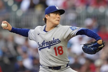 Yoshinobu Yamamoto stellar once again for Dodgers in rain-delayed win over Braves