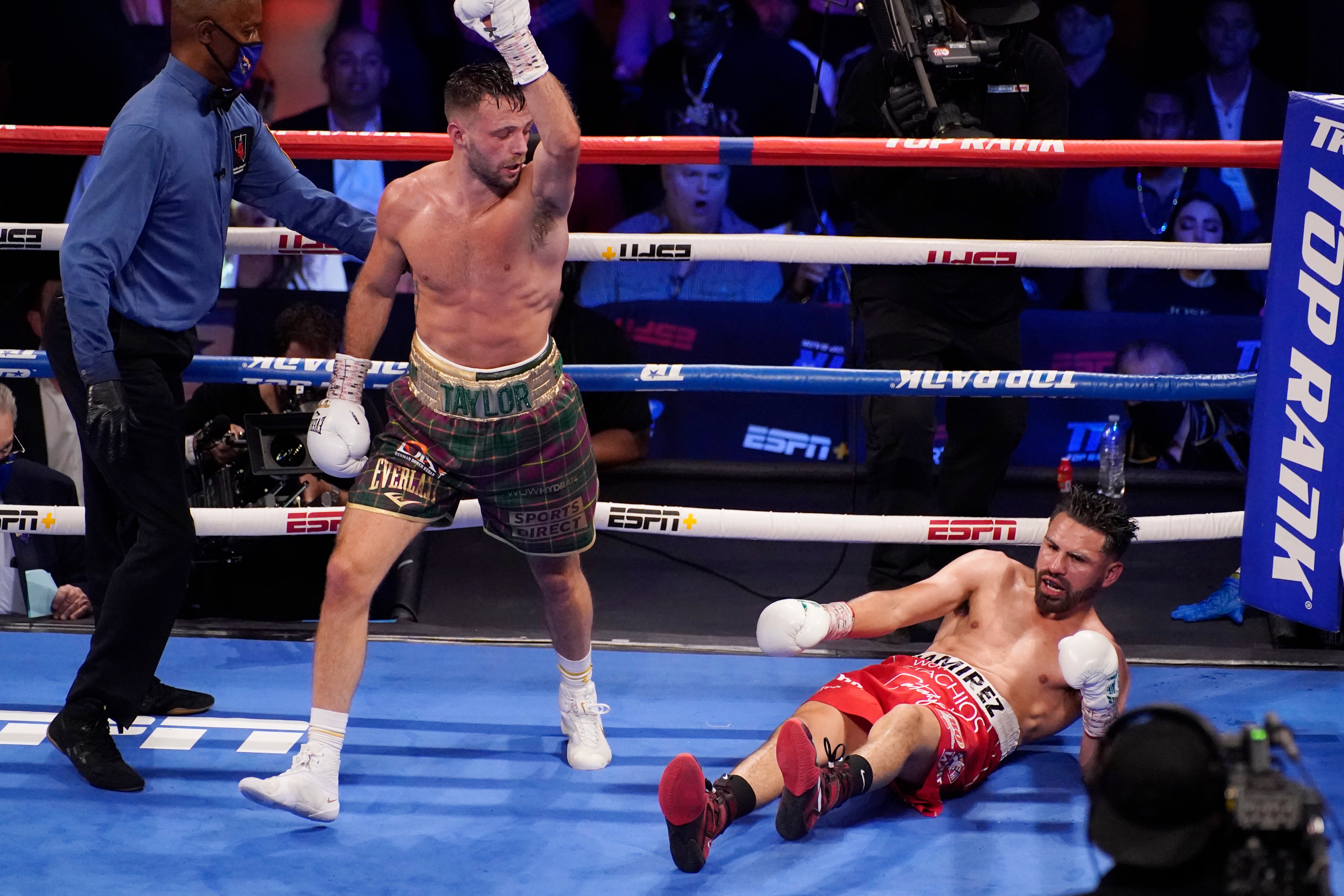 Taylor dropped Jose Ramirez twice en route to becoming undisputed super-lightweight champion in 2021