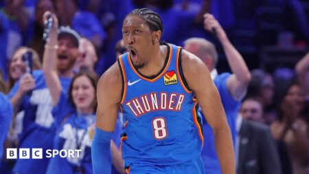 NBA play-offs: Oklahoma Thunder thrash Denver Nuggets to reach Conference finals