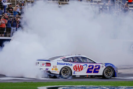 Reigning Cup champion Joey Logano gets 1st win this season in overtime at Texas