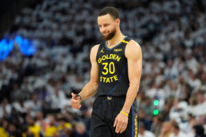NBA playoffs: Warriors star Stephen Curry leaves Game 1 vs. Timberwolves early, ruled out with hamstring injury