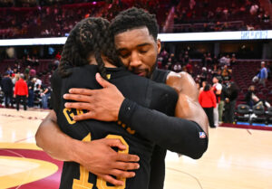 NBA playoffs: Donovan Mitchell returns to court to sit on bench an hour after Cavaliers eliminated: ‘We’ll be back’