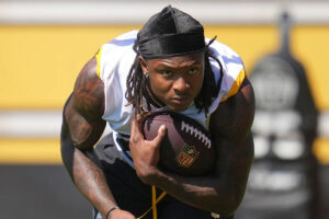 One of 2025’s key fantasy draft calls will be predicting the second-best rookie RB — a case for Kaleb Johnson