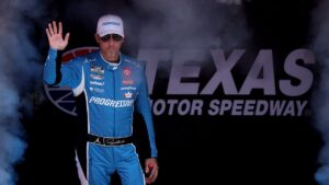 Denny Hamlin’s car catches fire soon after flashing ‘Horns Down’