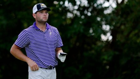 Cooper Schultz leads Kansas State golf to fourth after first round